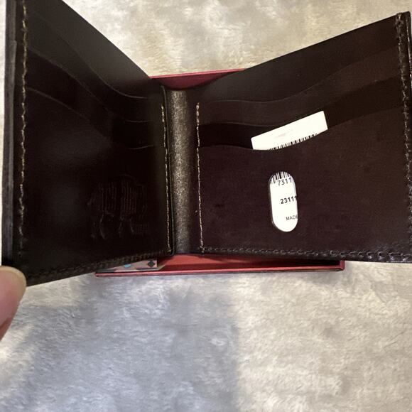 Red Dirt Hat Co Bifold Wallet Genuine Leather Southwest Aztec Embossed Design - Picture 4 of 10